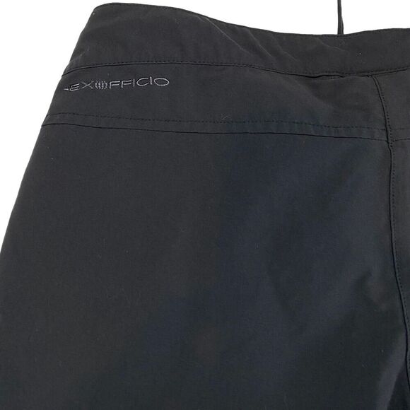 ExOfficio Pants Women's Size 6 Black Nylon Mid Rise Elastic Waist Drawstring - Picture 8 of 13